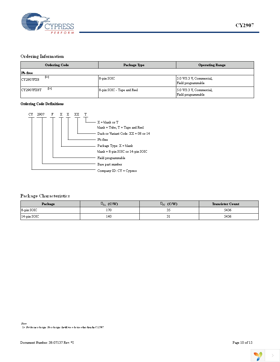CY2907FX8 Page 10