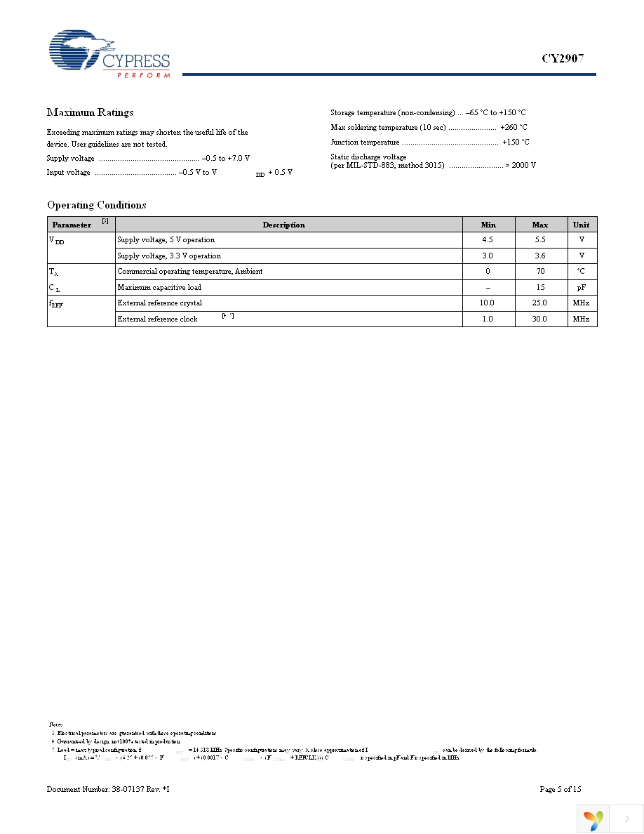 CY2907FX8 Page 5