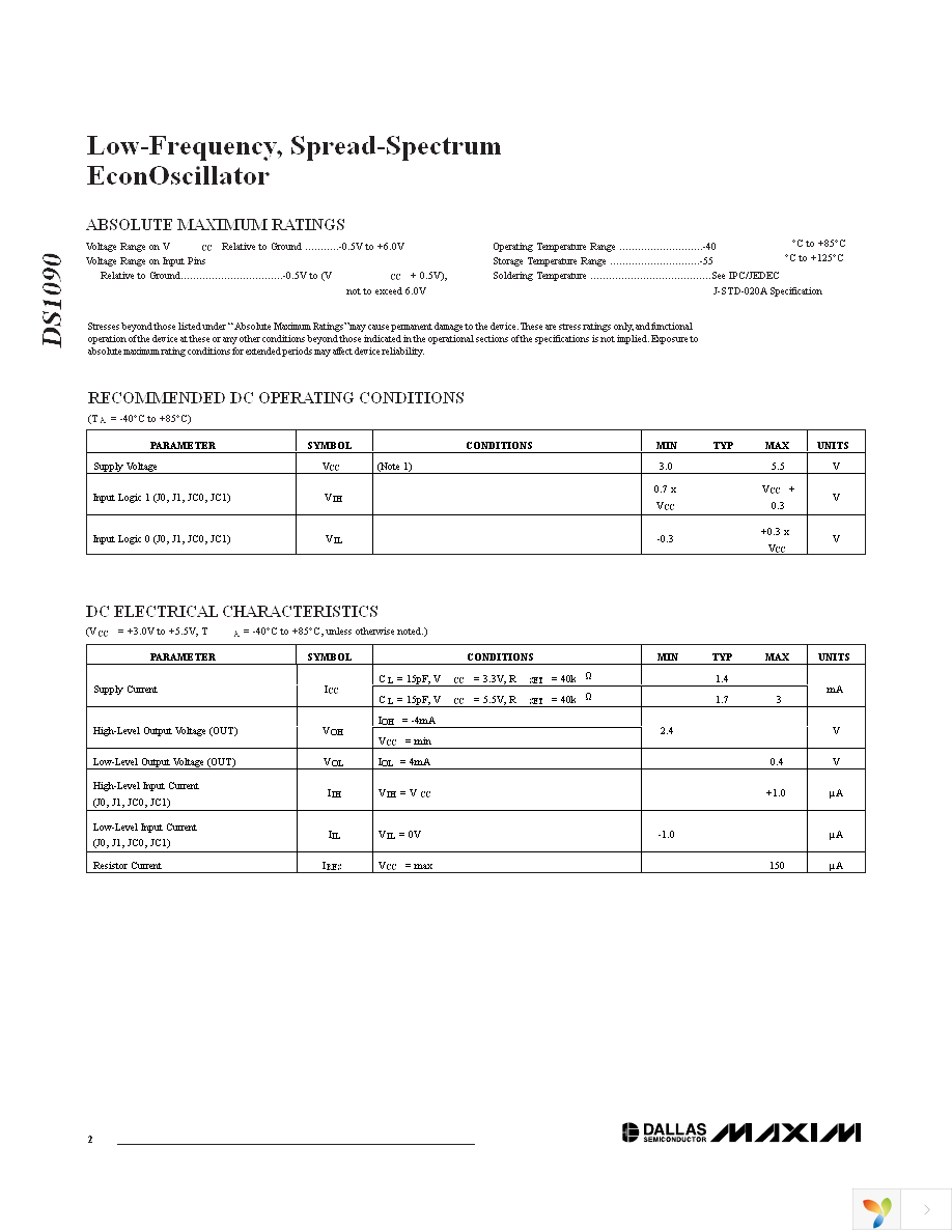 DS1090U-1+ Page 2