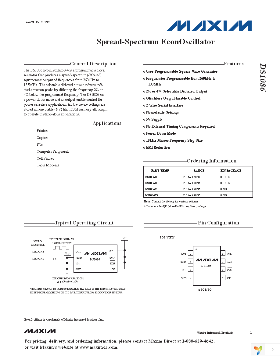 DS1086U-266+ Page 1