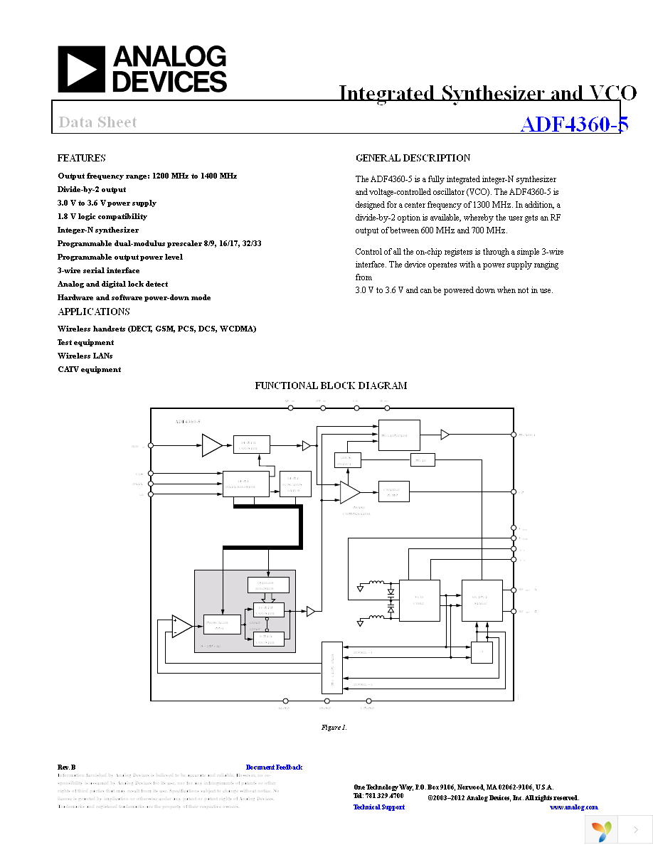 ADF4360-5BCPZ Page 1