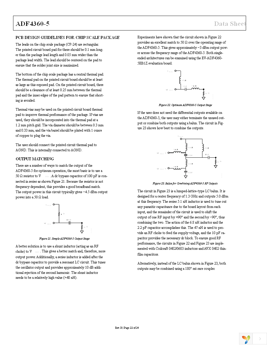 ADF4360-5BCPZ Page 22