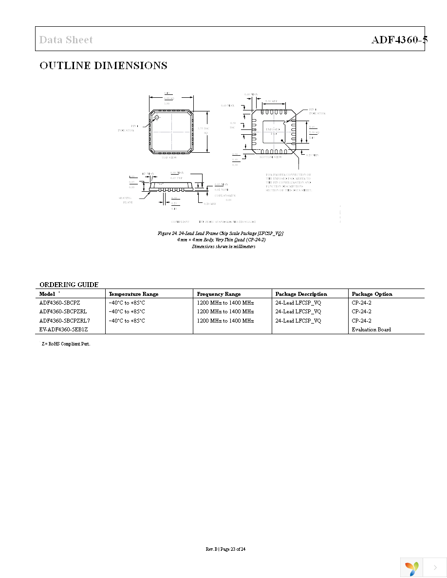 ADF4360-5BCPZ Page 23