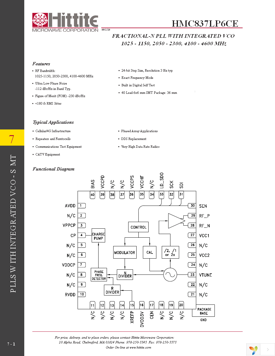 HMC837LP6CE Page 3