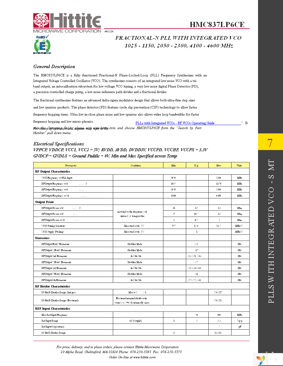 HMC837LP6CE Page 4