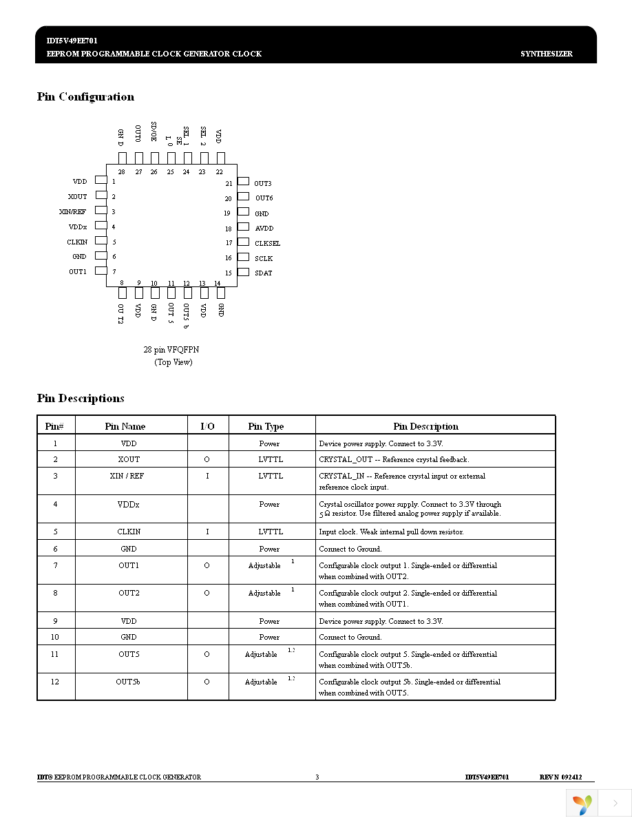 5V49EE701NDGI Page 3