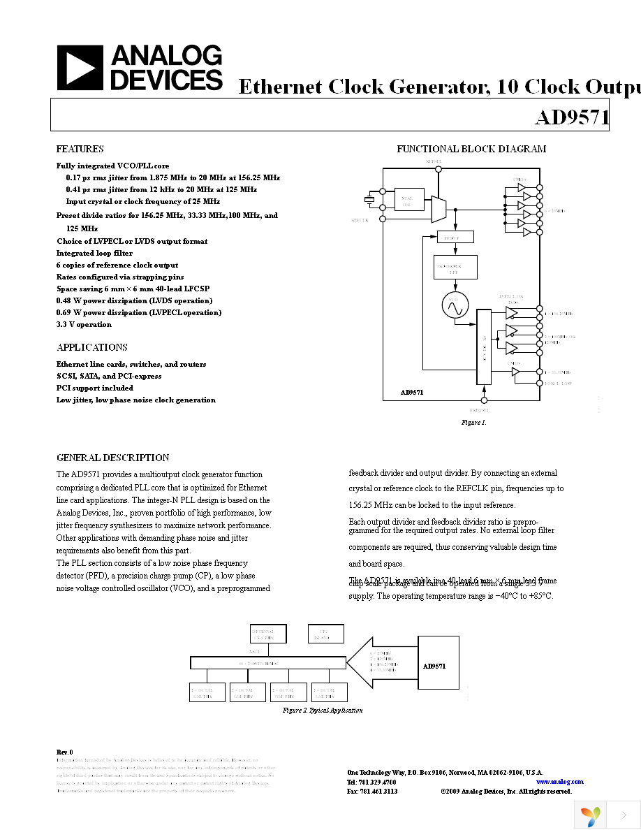 AD9571ACPZPEC Page 1