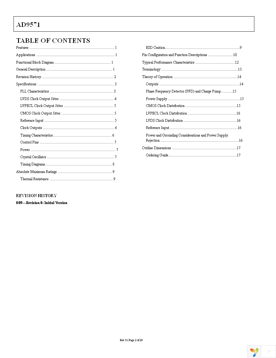 AD9571ACPZPEC Page 2