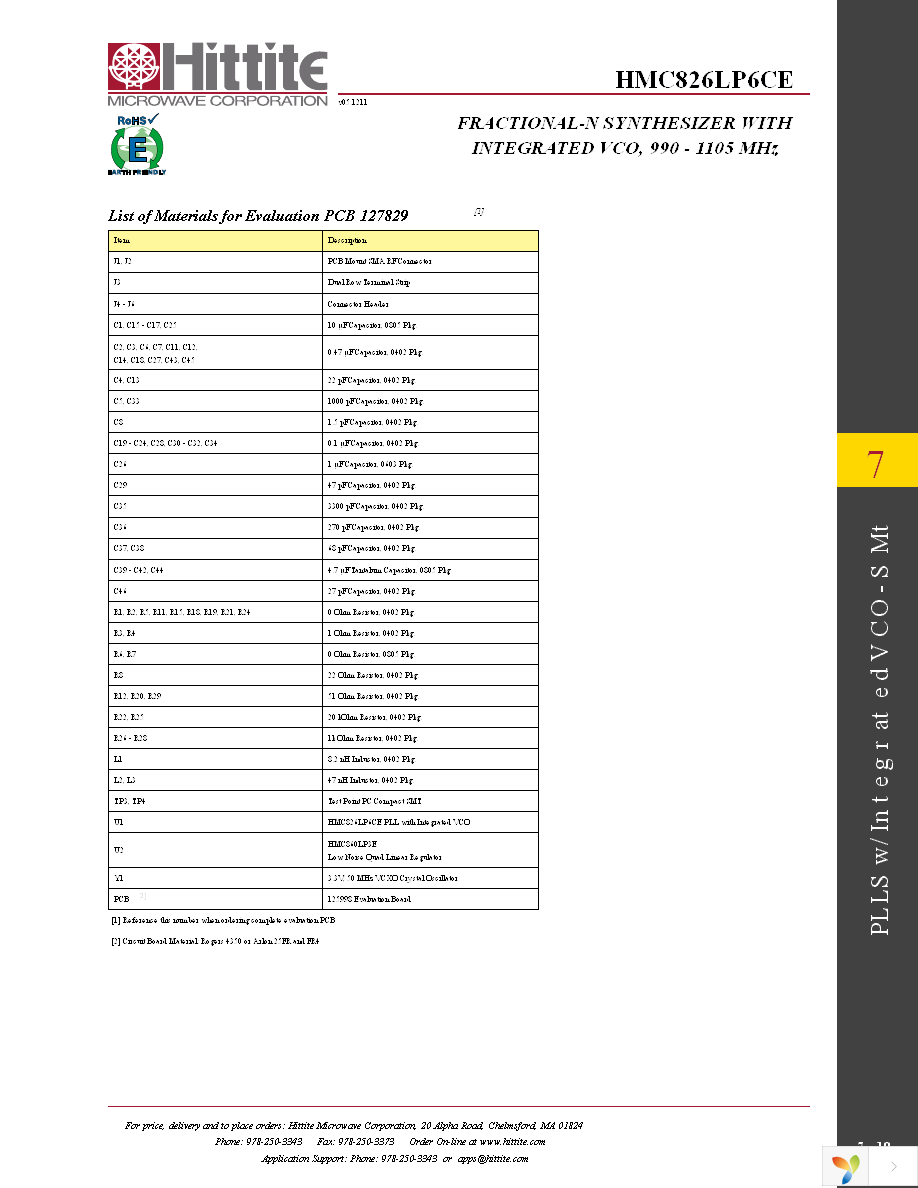 HMC826LP6CE Page 12