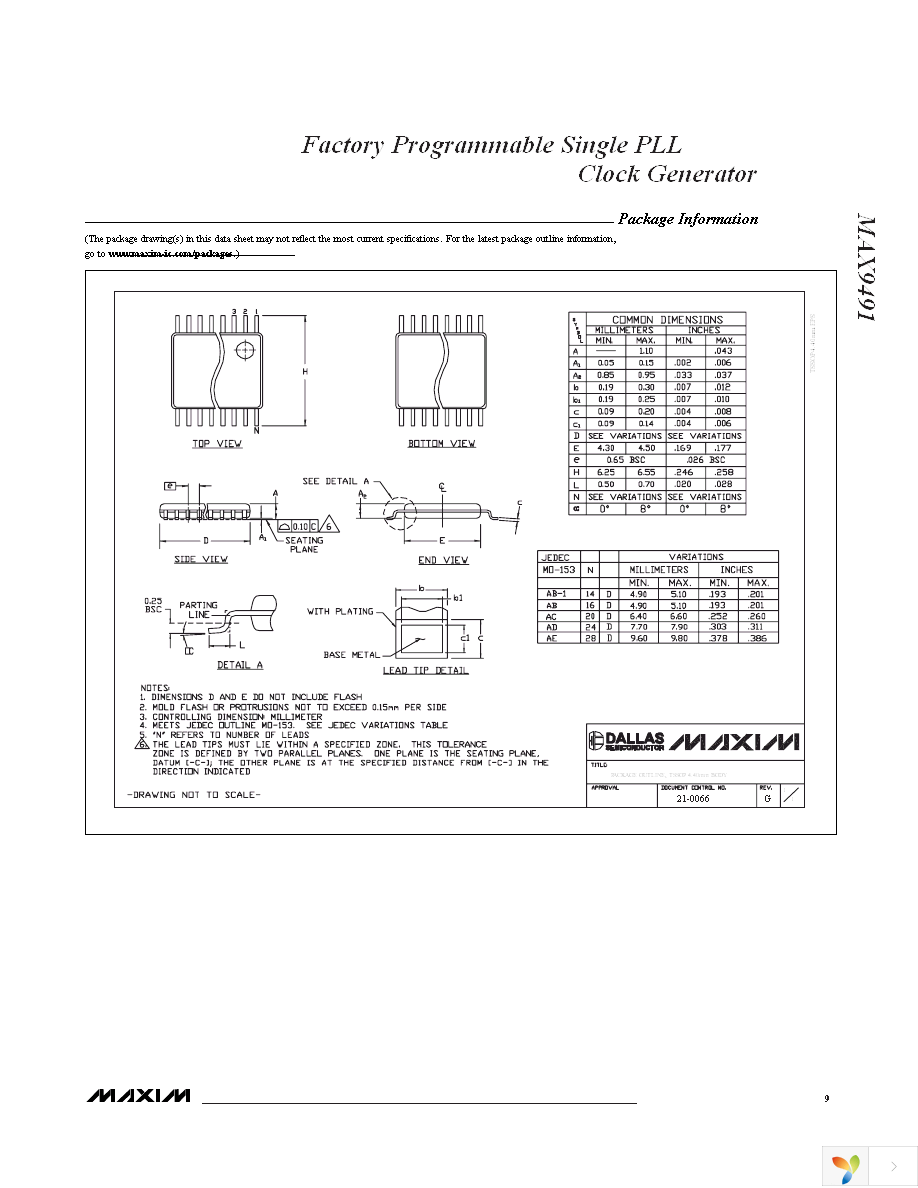 MAX9491ETP010+T Page 9