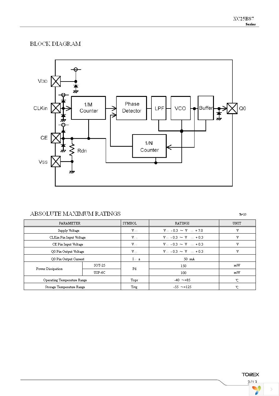 XC25BS7001ER-G Page 3