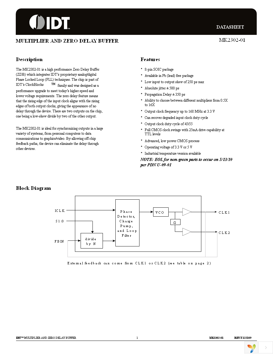 MK2302S-01ILFTR Page 1