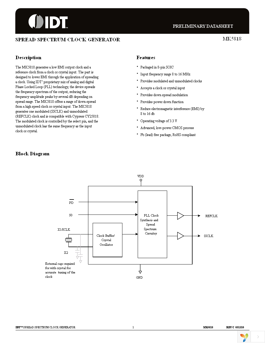 MK5818SLFTR Page 1