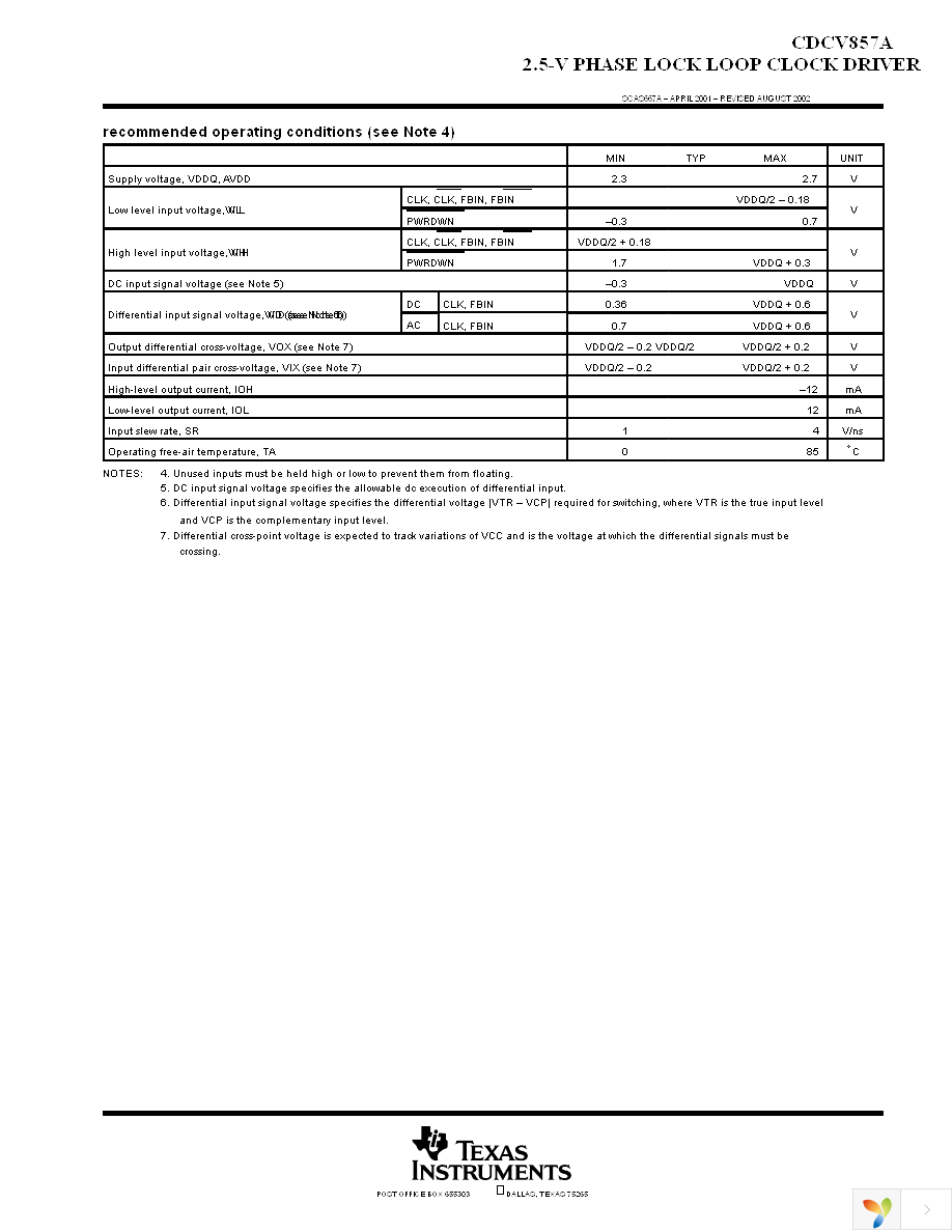 CDCV857ADGGR Page 5