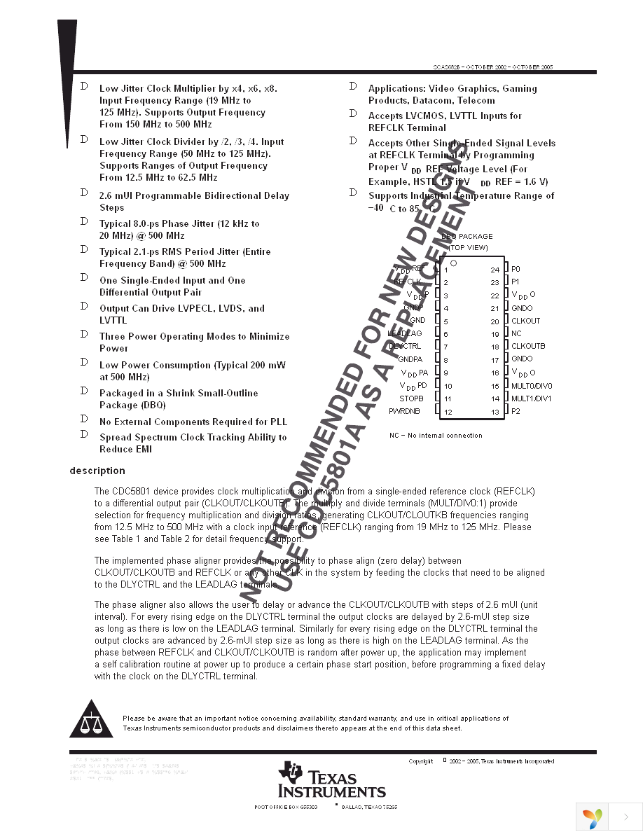 CDC5801DBQR Page 1