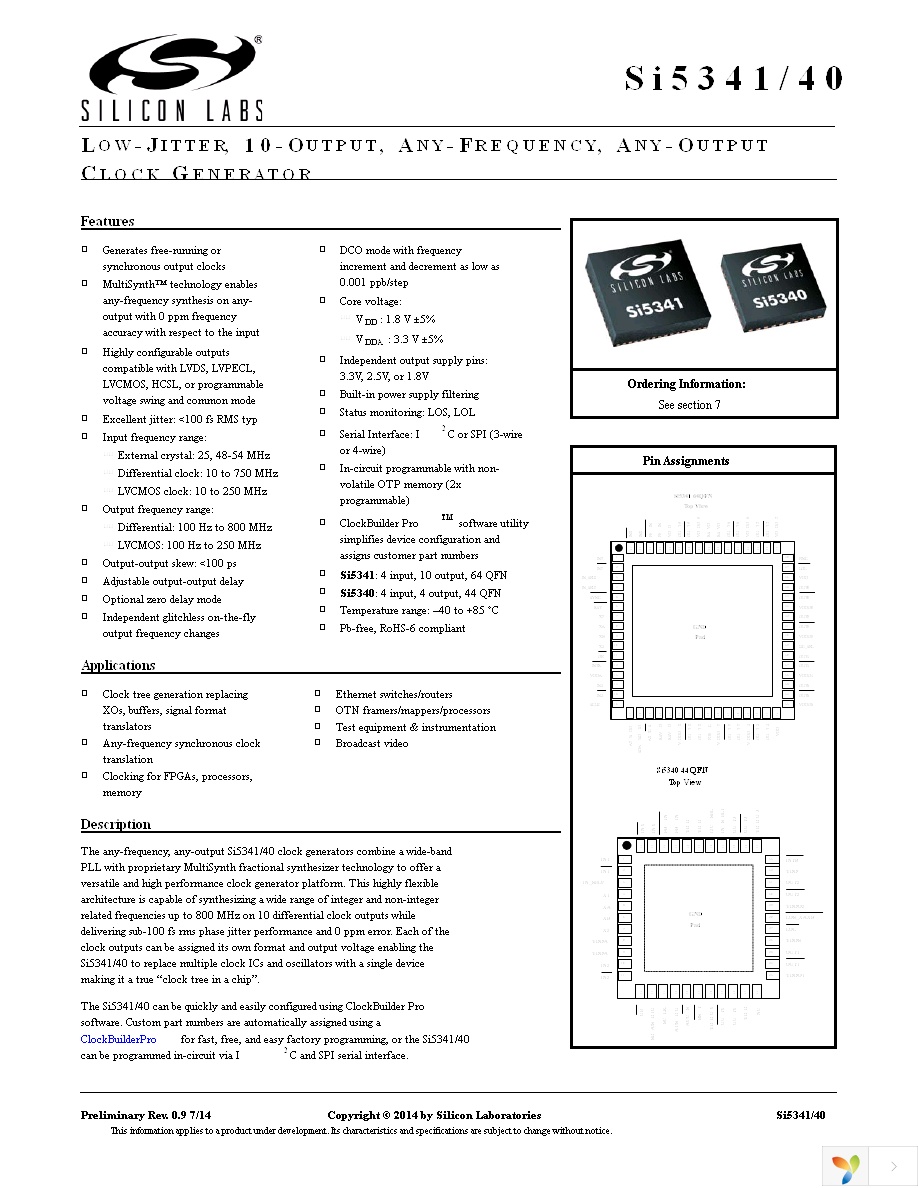 SI5341A-A-GM Page 1