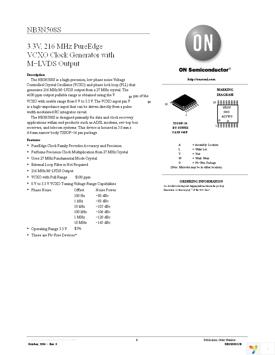 NB3N508SDTR2G Page 1