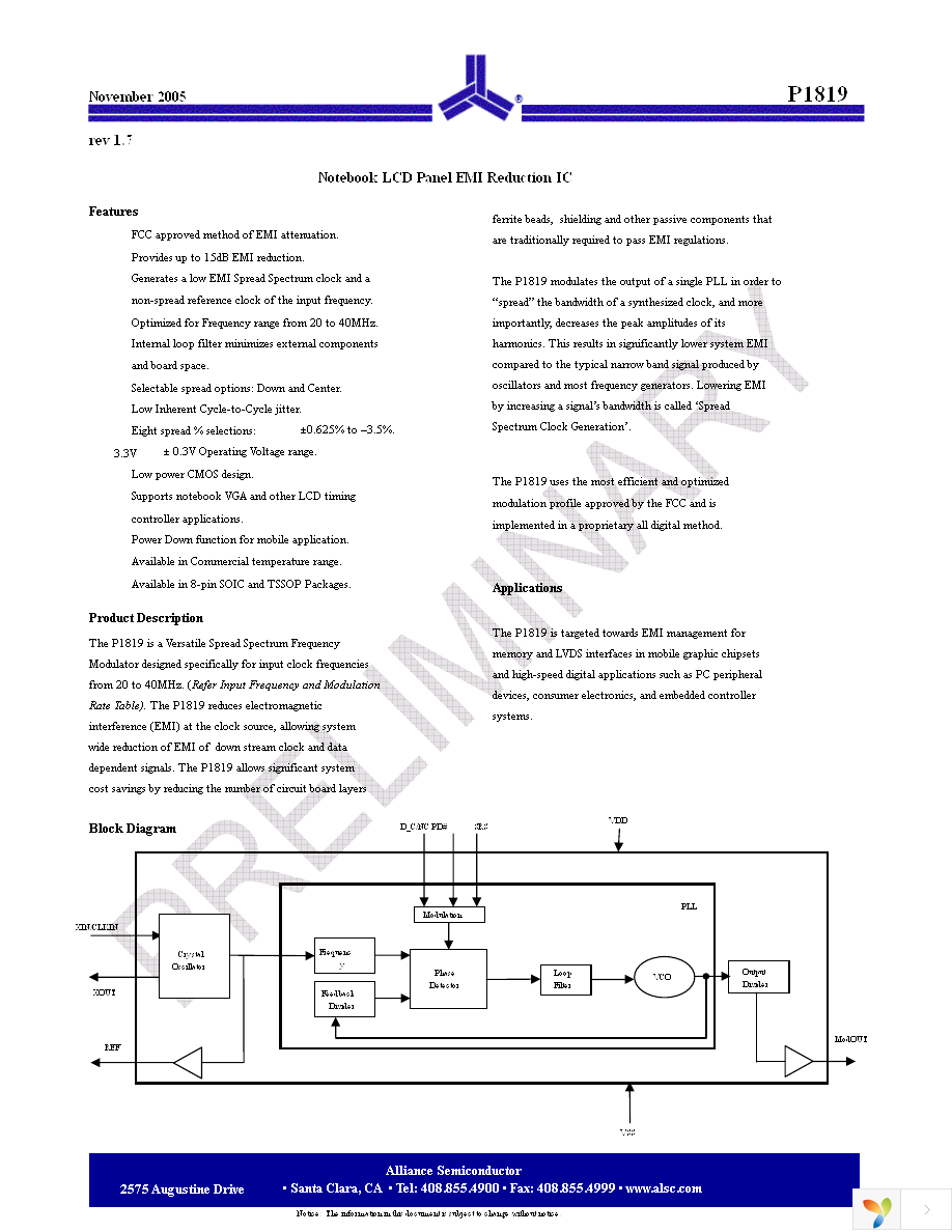 P1819BF-08TR Page 1