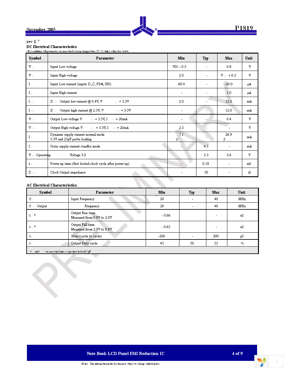 P1819BF-08TR Page 4