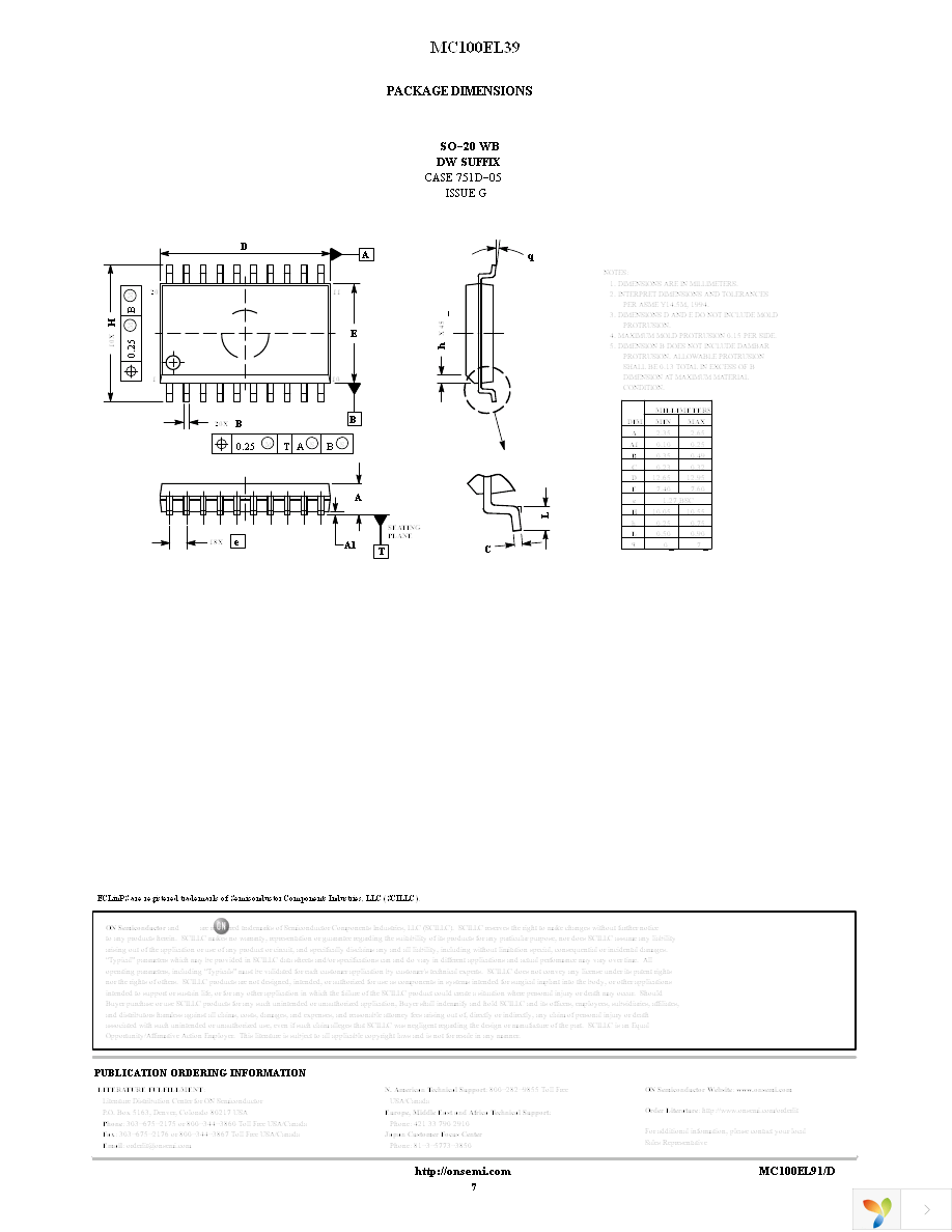 MC100EL39DWR2G Page 7