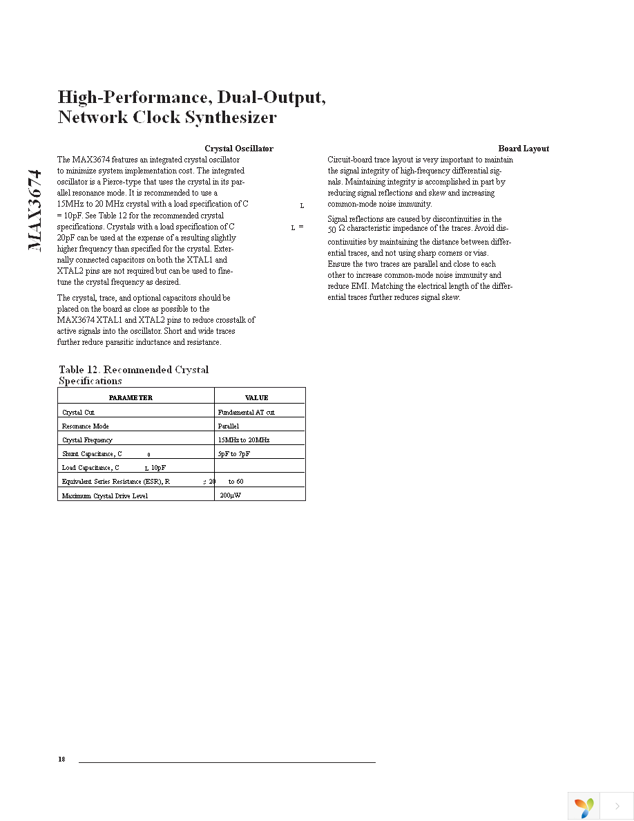 MAX3674ECM+T Page 18