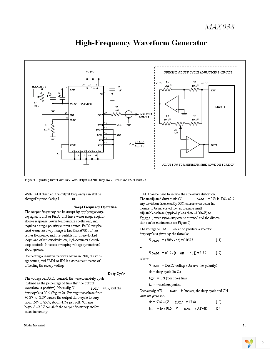 MAX038CPP Page 11