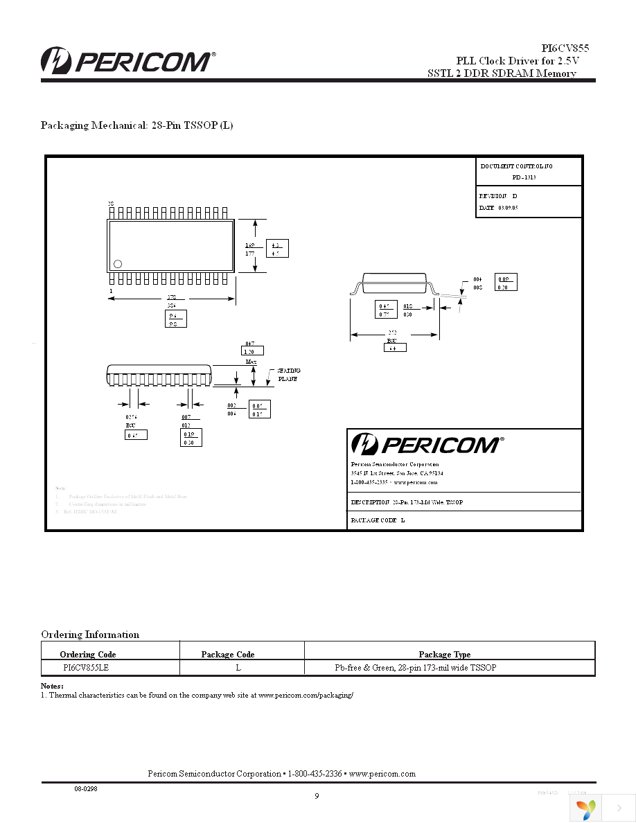 PI6CV855LE Page 9