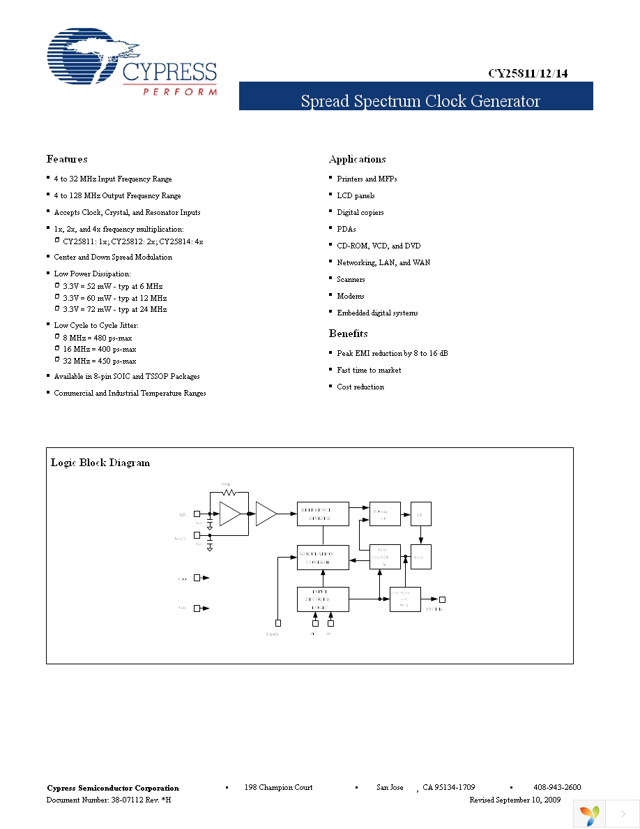 CY25811ZXC Page 1