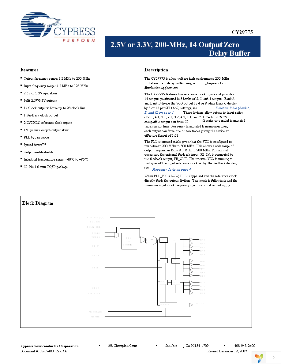 CY29775AXI Page 1