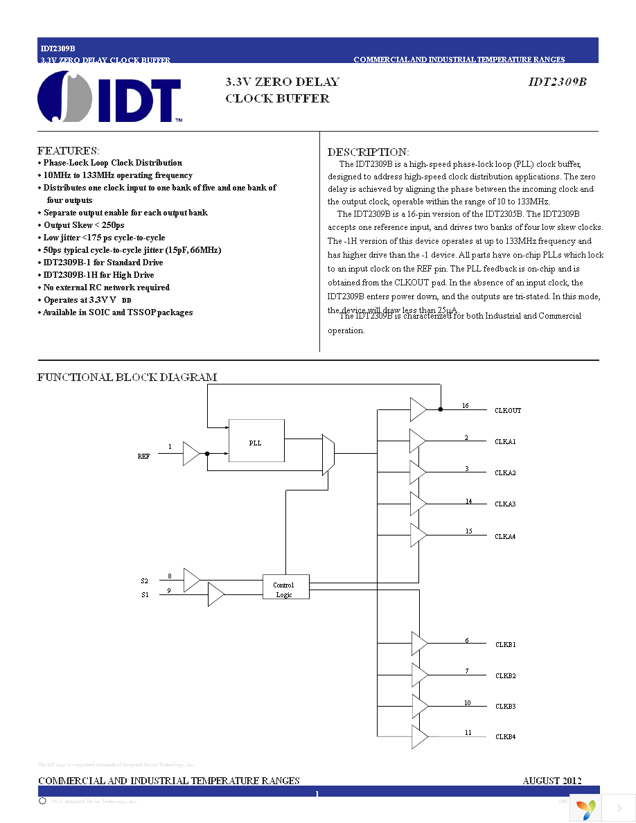 IDT2309B-1DCG Page 1