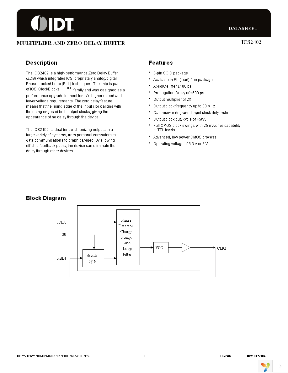 ICS2402M Page 1