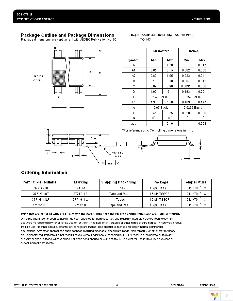 ICS3771G-18LF Page 6