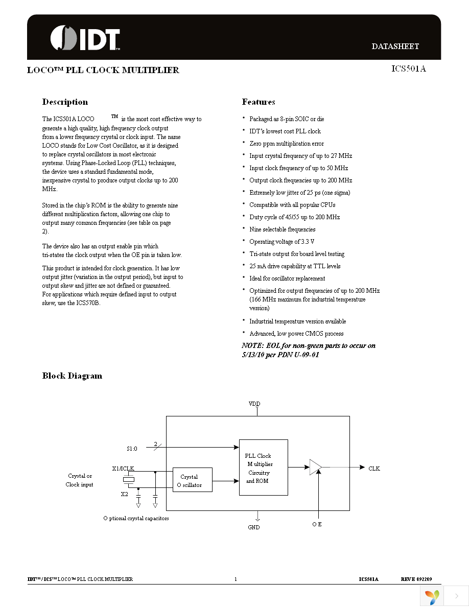 ICS501AM Page 1