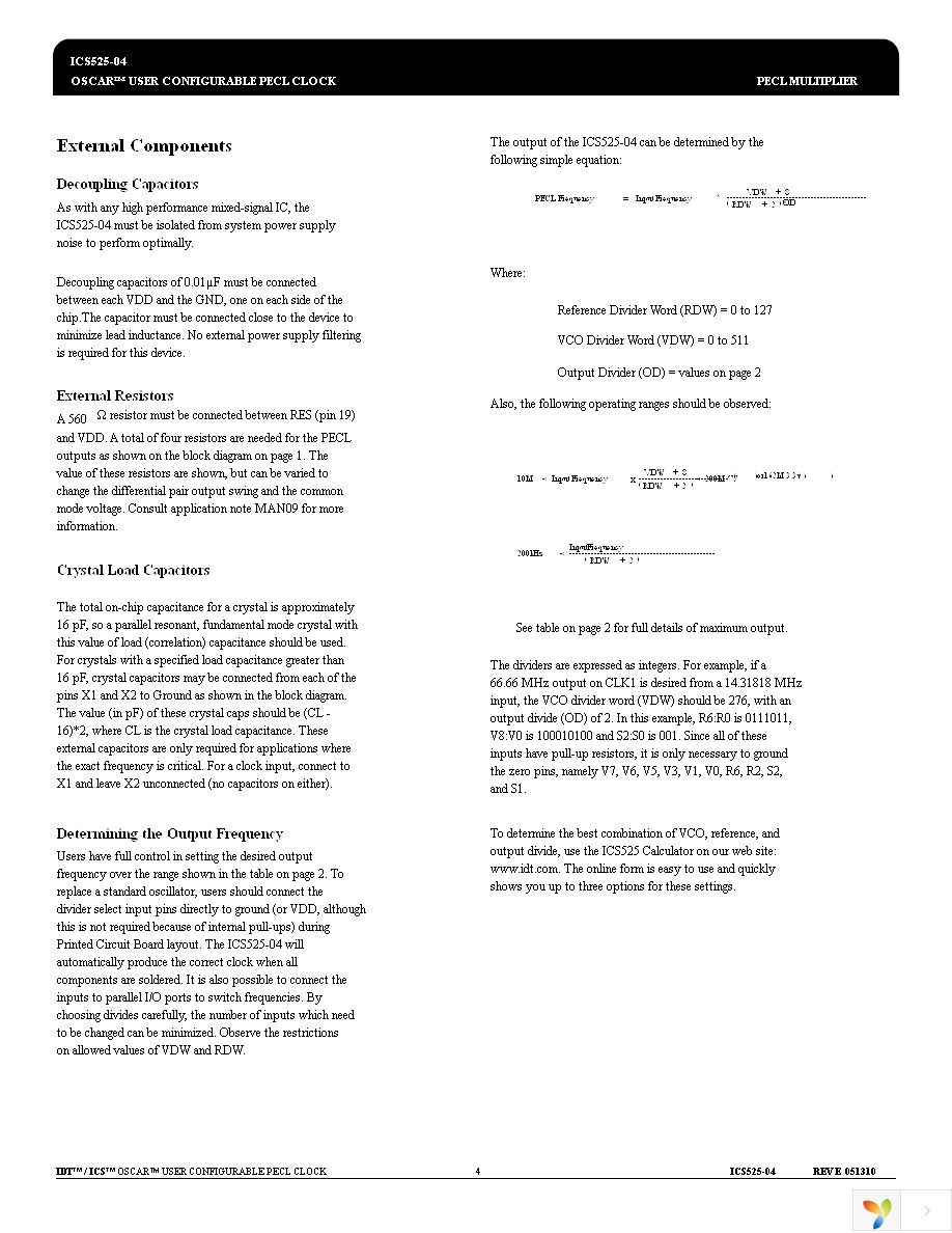 ICS525R-04LF Page 4