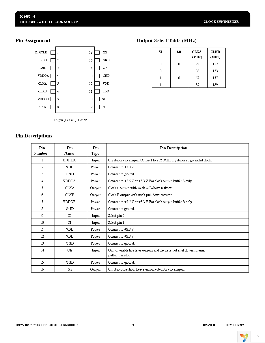 ICS650G-40T Page 2