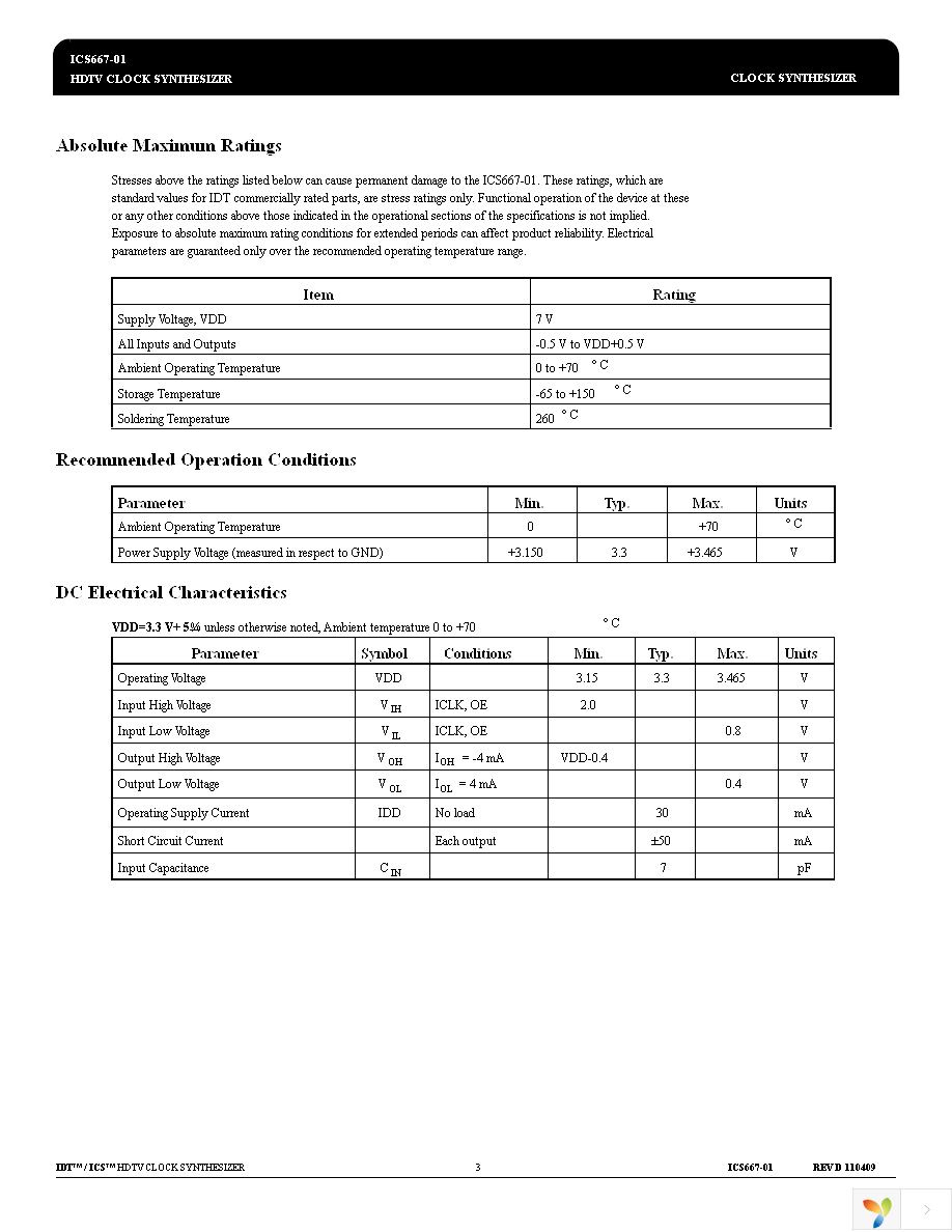 ICS667M-01LFT Page 3