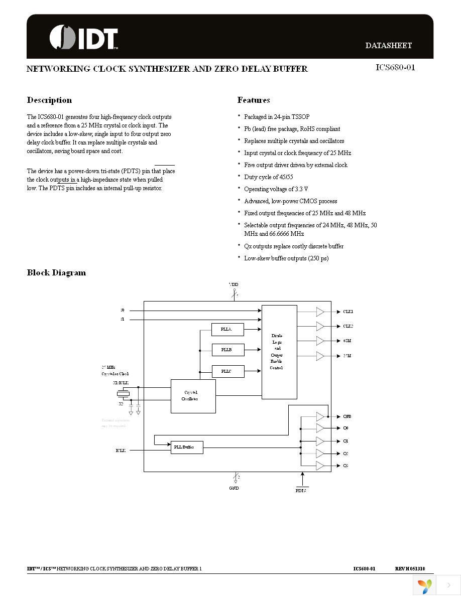 ICS680G-01LF Page 1