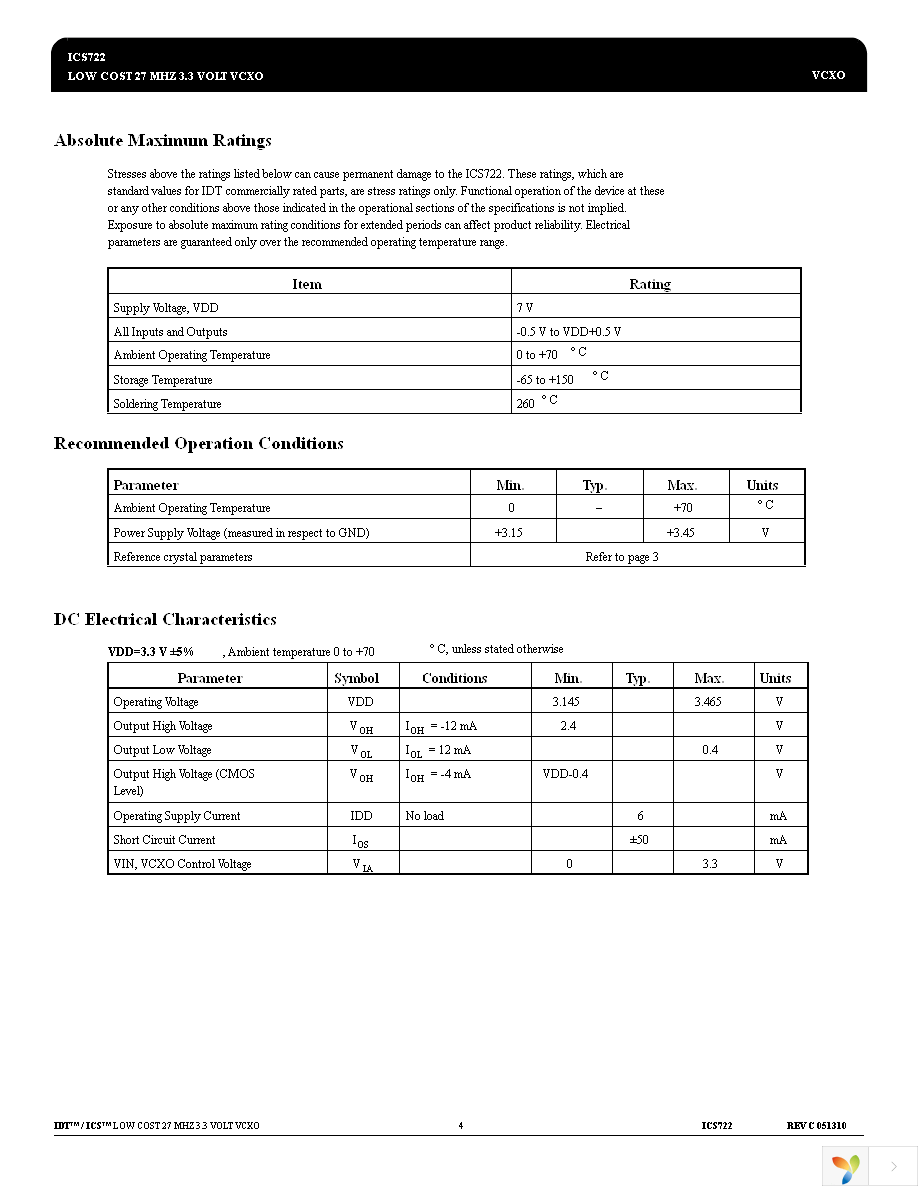 ICS722MLF Page 4