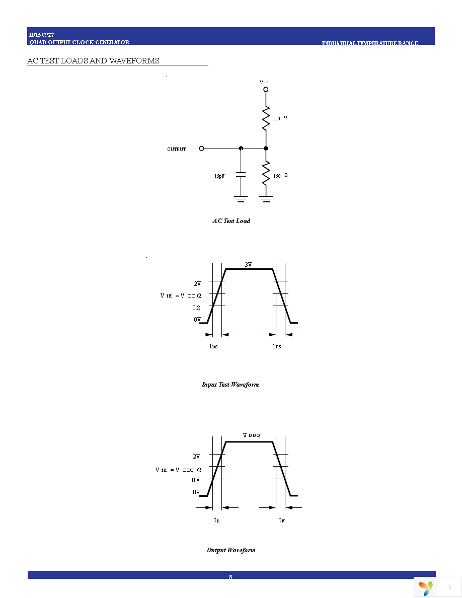 IDT5V927PGGI Page 5