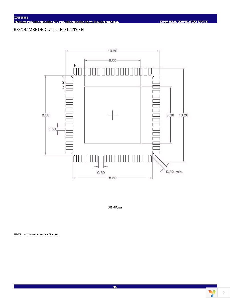 IDT5T9891NLGI Page 36