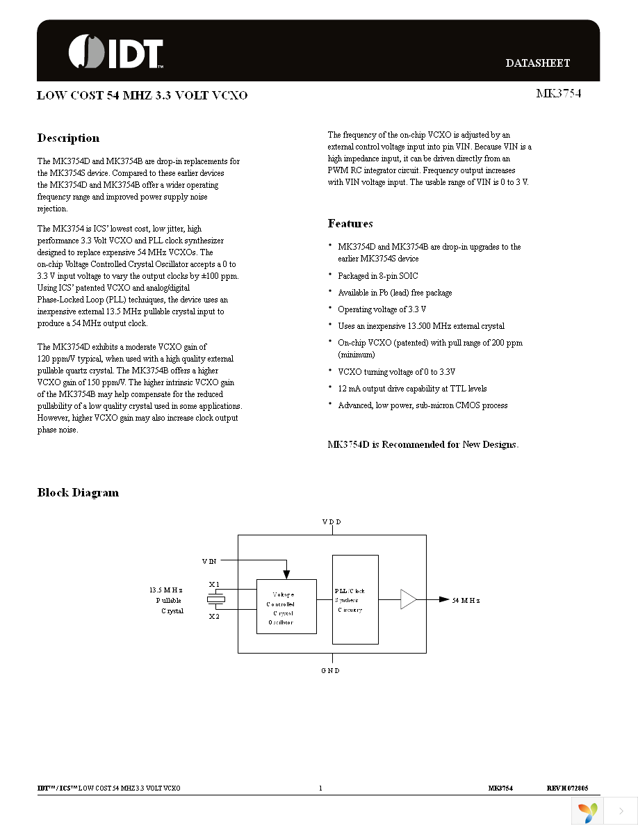 MK3754BLFTR Page 1