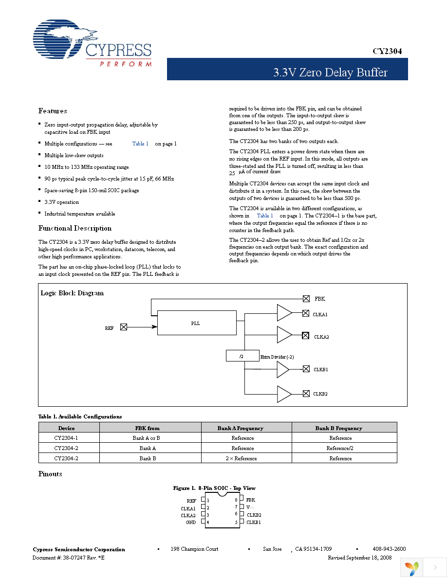 CY2304SC-1 Page 1