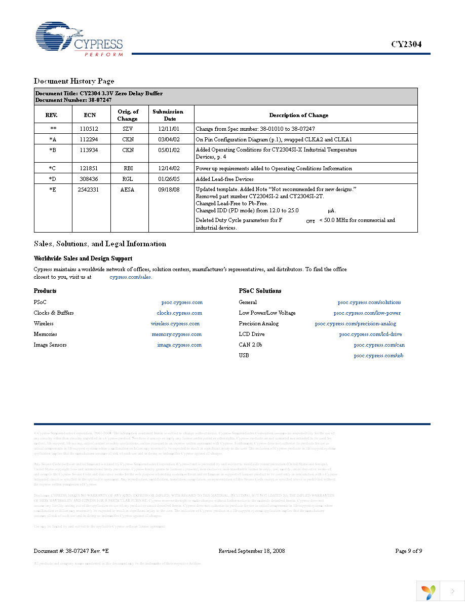 CY2304SC-1 Page 9