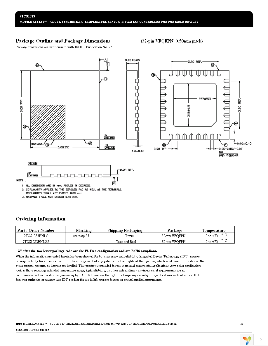 9TCS1083BNLG Page 38