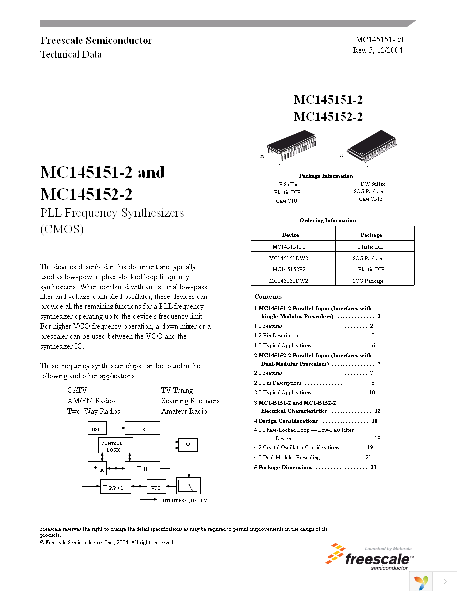 MC145151DW2 Page 1