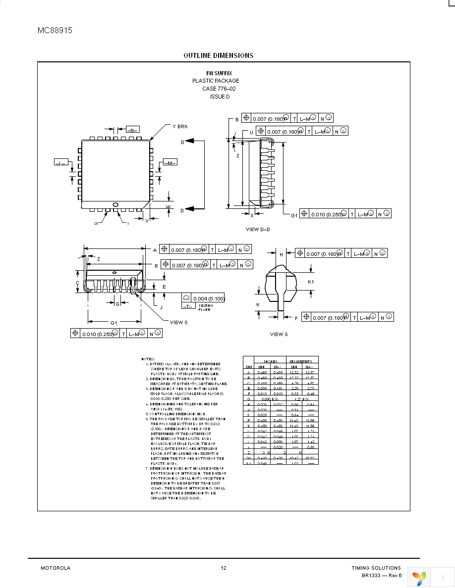 MC88915FN55 Page 12