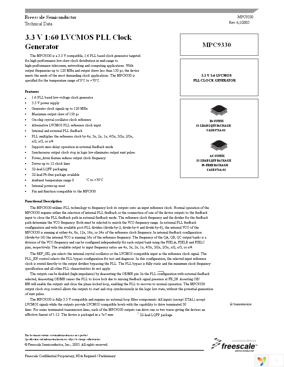 MPC9330FA Page 1