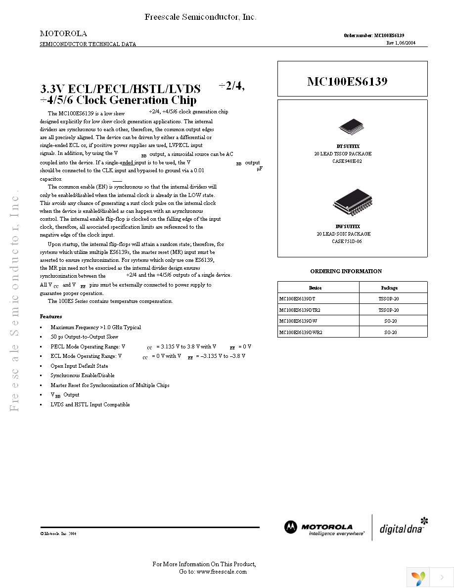 MC100ES6139DT Page 1