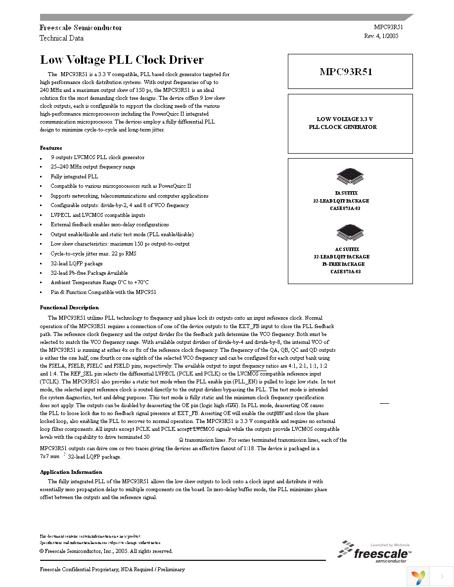 MPC93R51FA Page 1