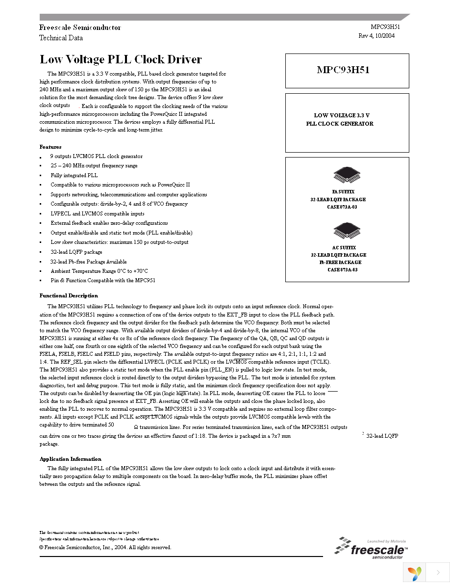 MPC93H51FA Page 1